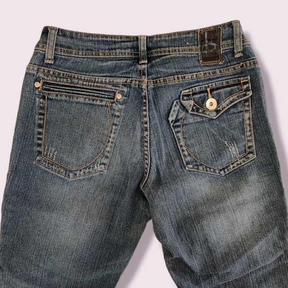 AB Wide Leg Blue Jeans with multiple pockets - Picture 13 of 16